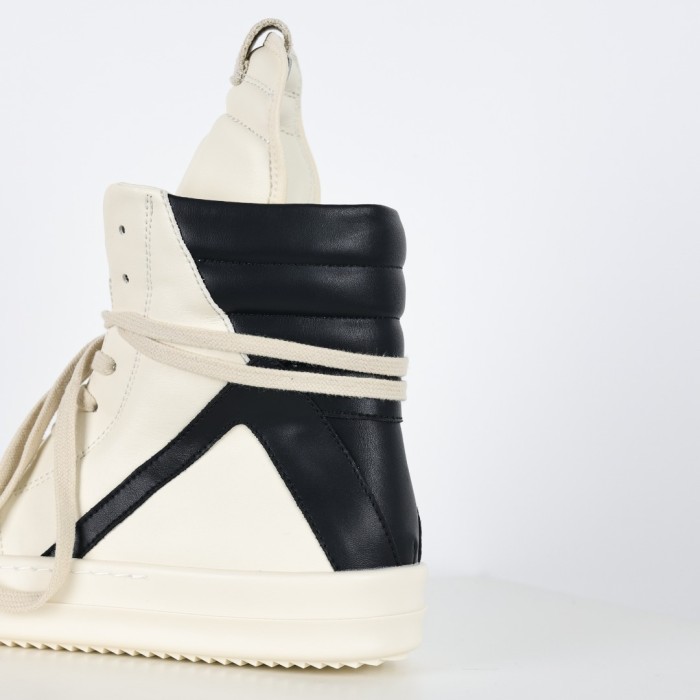 R!ck Owens Mega Bumper Geobasket  Milk Black