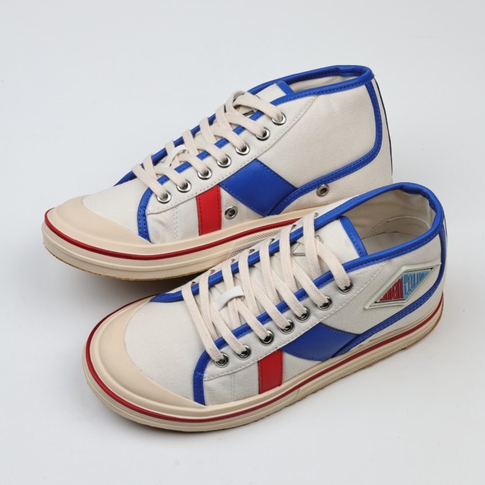 Botteg@ Venet@ Elliott White and Red Sporty Sneaker High