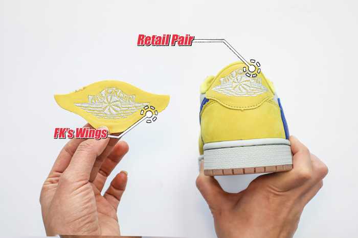Travis Scott x Air Jordan 1 Retro Low OG SP “Elkins/Canary Yellow”（A1）