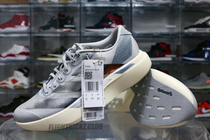 Adidas Adizero Evo SLMetallic Stripes Grey Silver