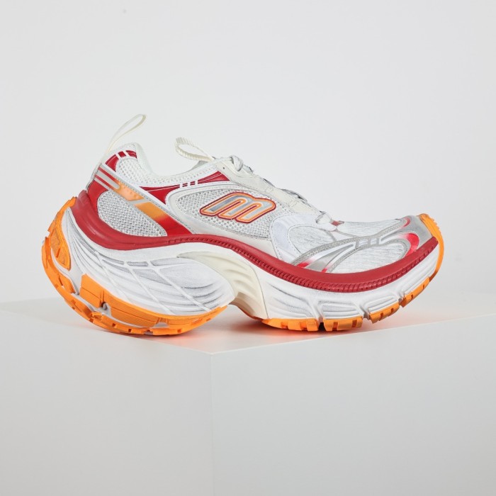 Balenciag* 10XL Sneaker  'Worn-Out - White Red Orange'
