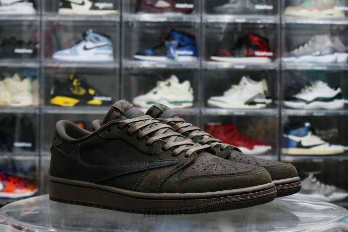 US Warehouse:Travis Scott x Air Jordan 1 Low OG “Velvet Brown”（A1）
