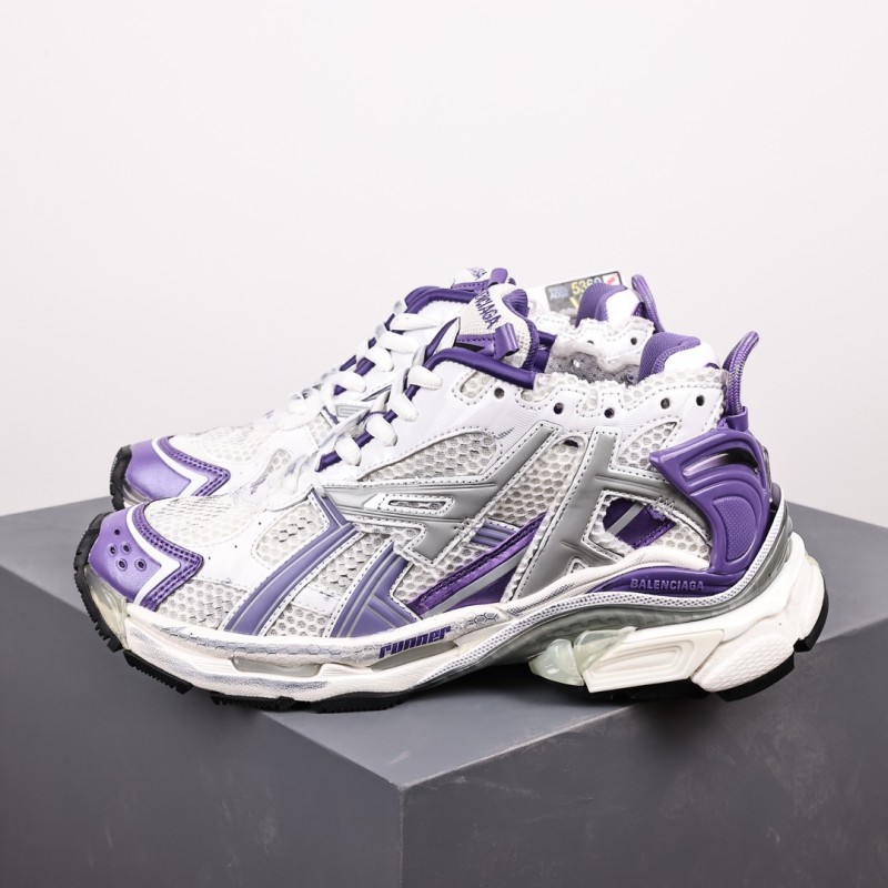 Balenciag* Runner Sneaker  Purple/Grey/White