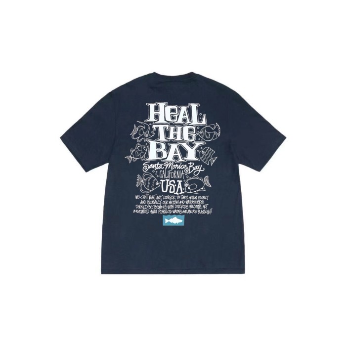 Stussy Letter Print Crew Neck Short Sleeve T-shirt