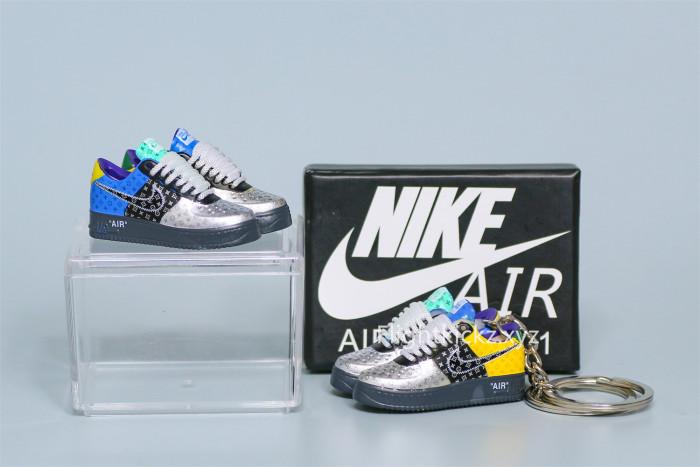 Mini Sneaker  Li0us V x Air Force 1 Patchwork 3D keychain