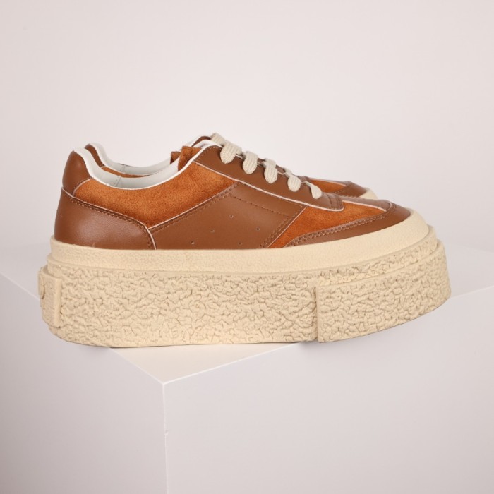 M@ison M@rgiela MM6 Tan Platform Sneakers