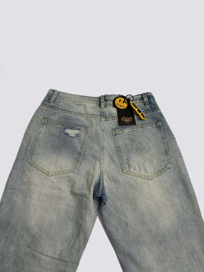 Drew House Smiley Face Jeans With Holes