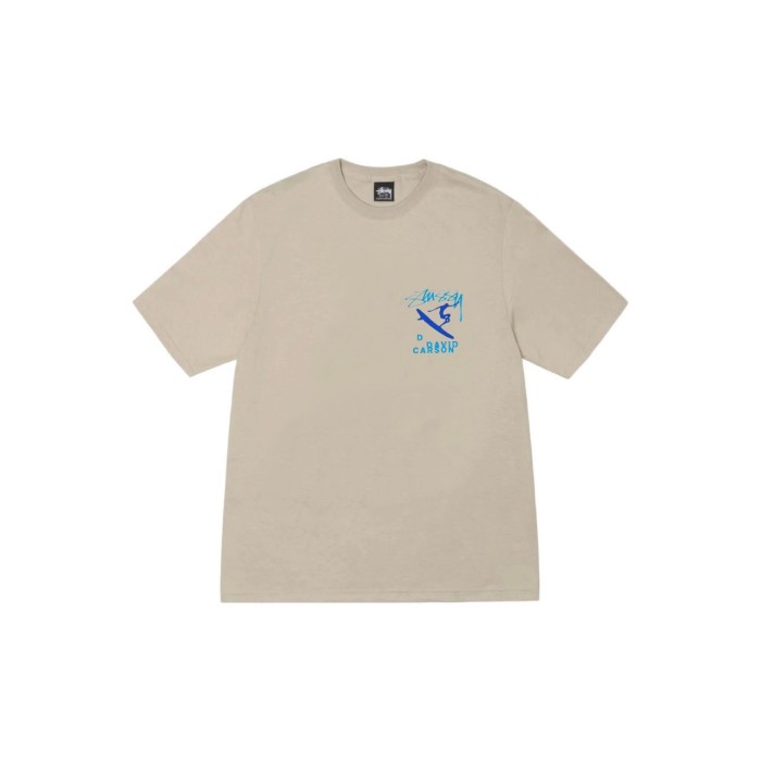 Stussy x David Carson Back Print Logo Crew Neck Short Sleeve T-shirt
