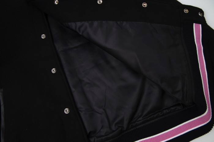 Stussy S Talk Melton Varsity Jacket