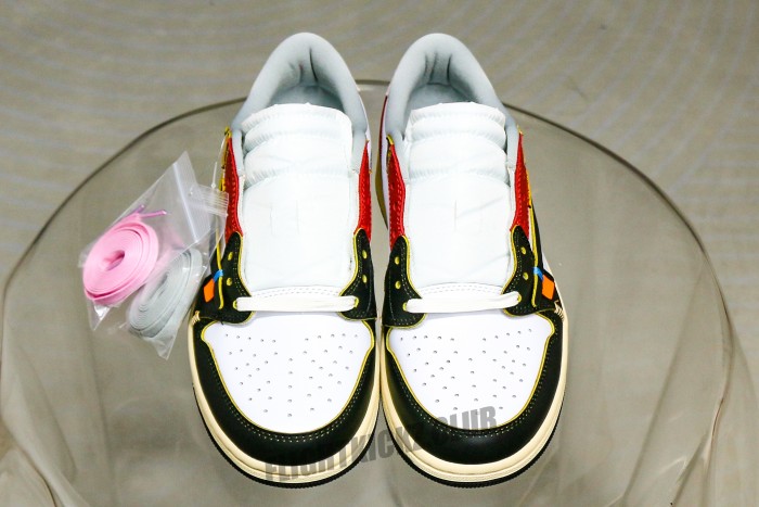 Off-White x Travis Scott x Union LA x Air Jordan 1 Low Black Whirt  Red