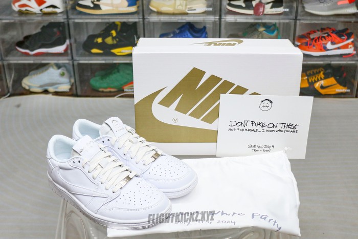 Travis Scott x Air  Jordan 1 Retro Low OG SP Michael Rubin White Party (Friends and Family) GS