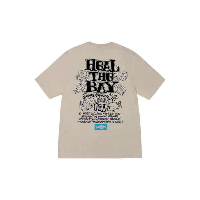 Stussy Letter Print Crew Neck Short Sleeve T-shirt