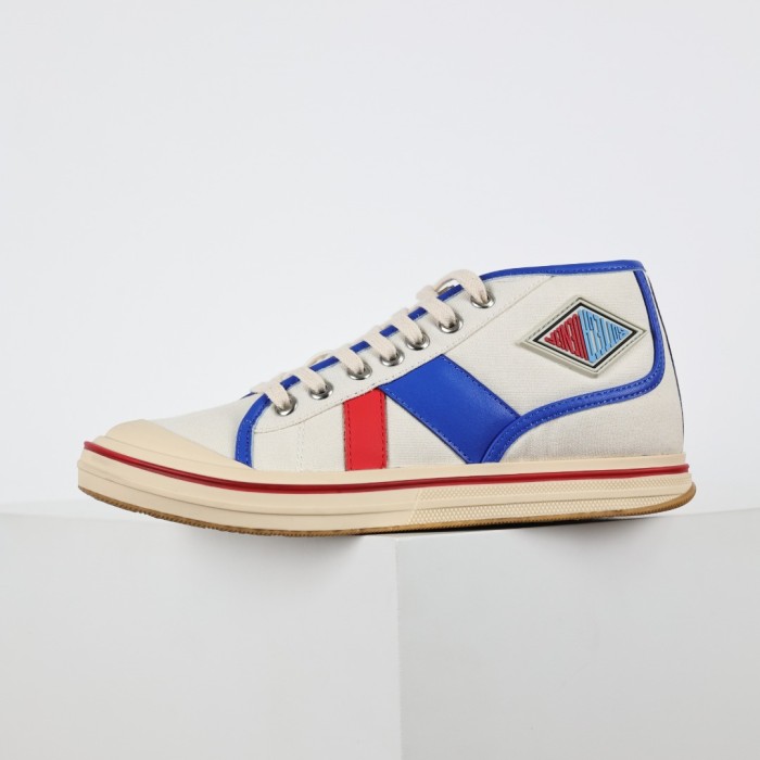 Botteg@ Venet@ Elliott White and Red Sporty Sneaker High