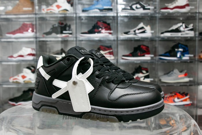 Off-White Out Of Office OOO Low Tops Black Grey White