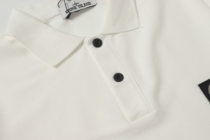 Stone Island Knitted Polo Shirt With Stripes