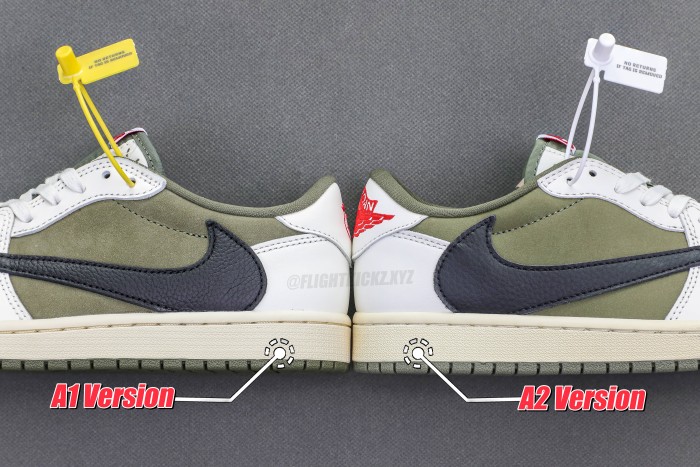 Travis Scott x Air Jordan 1 ' Medium Olive' GS（A1）