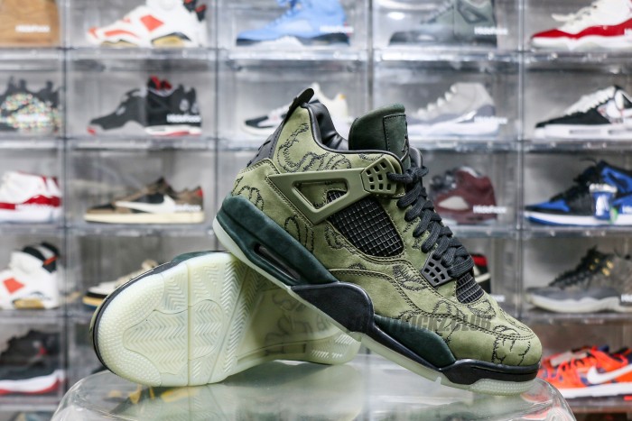 US Warehouse: Kaws X Air Jordan 4 Retro Green Sample（A1）