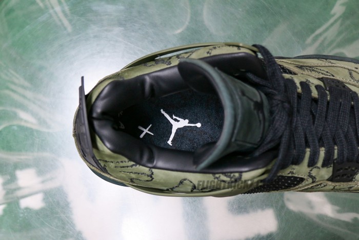 US Warehouse: Kaws X Air Jordan 4 Retro Green Sample（A1）