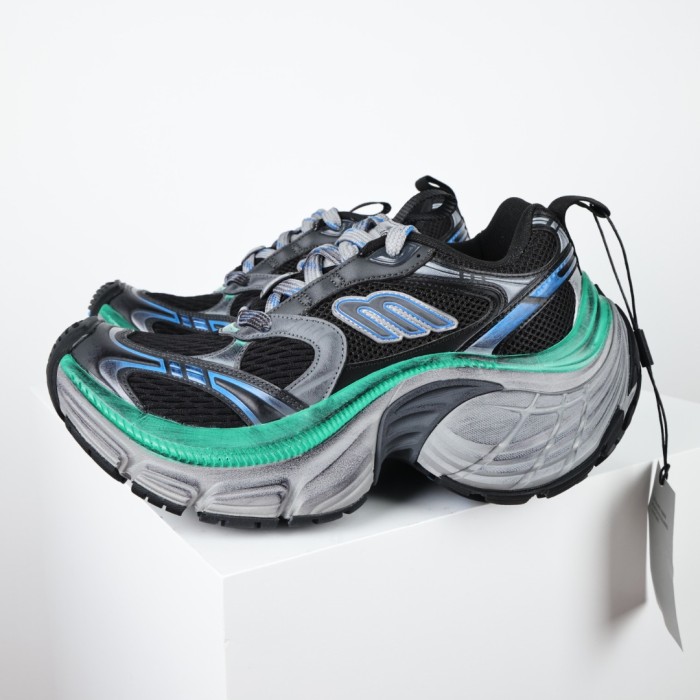 Balenciag* 10XL Sneaker  Black Blue Green