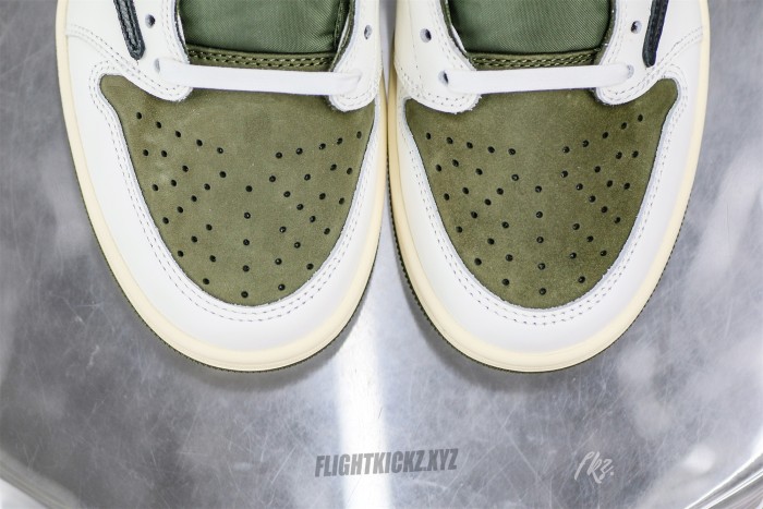 Travis Scott x Air Jordan 1 ' Medium Olive' GS（A1）