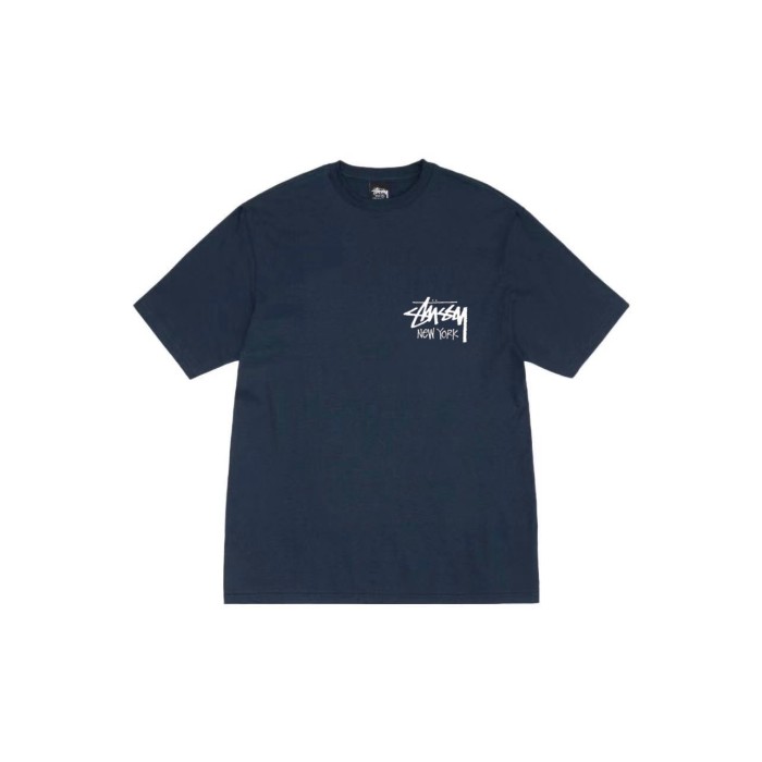 Stussy New York Custom Logo Print Crew Neck T-shirt