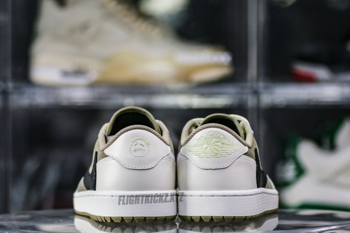 Travis Scott x Air Jordan 1 Low Golf Neutral Olive GS（A1）