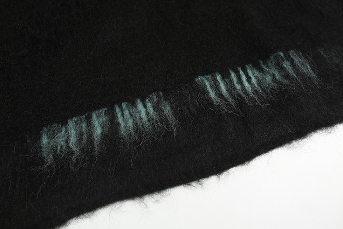 Off White black and red color-block long-sleeve sweater