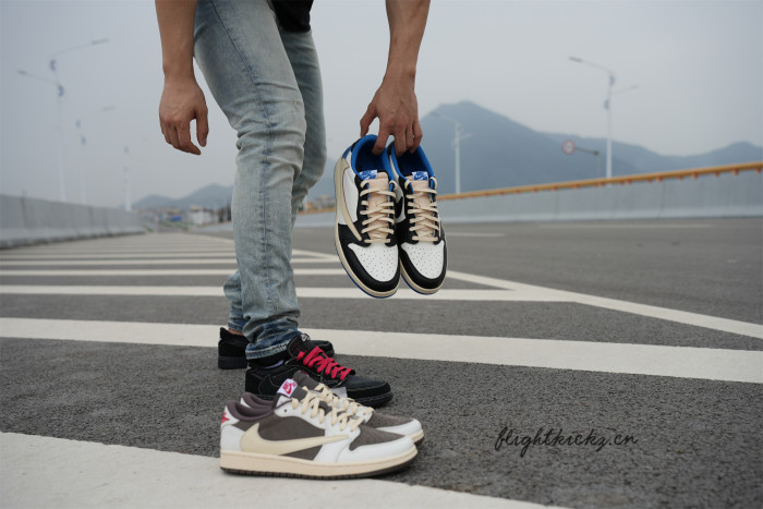 US Warehouse:Travis Scott x Nike Air Jordan 1 Low OG “Black/Phantom”（A1）
