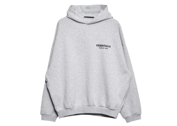 US Warehouse:Fear of God Essentials Fleece Hoodie Light Heather Gray FW24