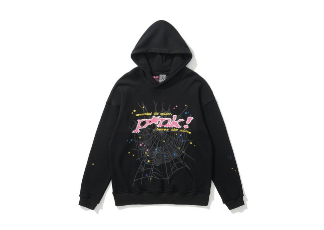 Sp5der P*NK Hoodie Black