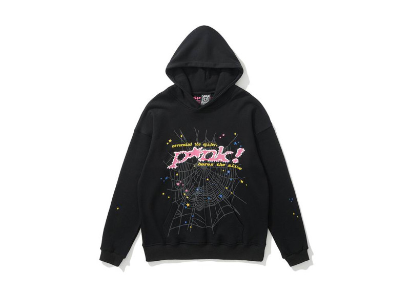 Sp5der P*NK Hoodie Black