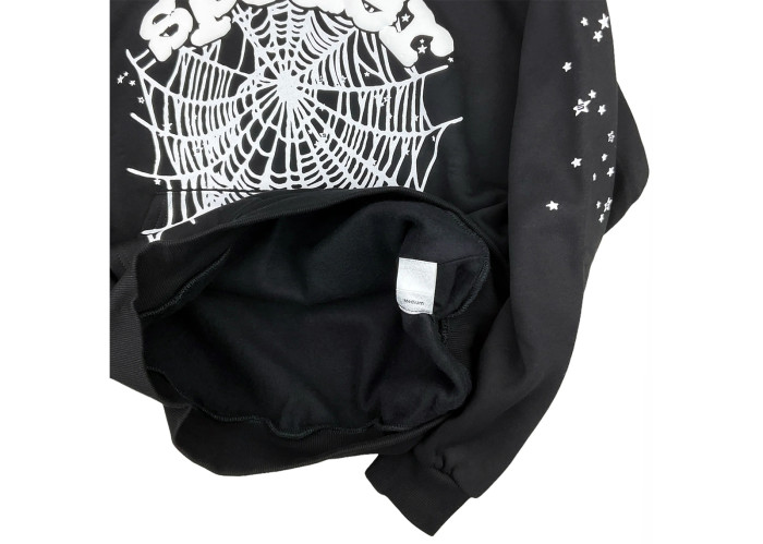 Sp5der OG Web Hoodie Heather Black