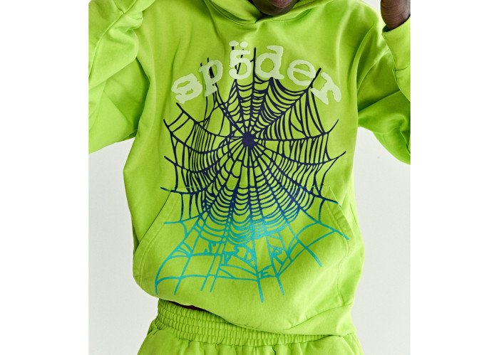 Sp5der Web Hoodie Slime Green