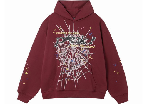Sp5der Punk Hoodie Reddish Brown