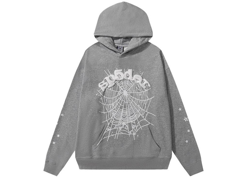 Sp5der OG Web Hoodie Heather Grey