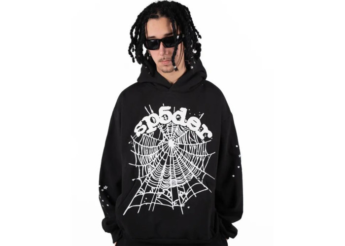 Sp5der OG Web Hoodie Heather Black