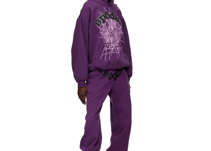 Sp5der Web Hoodie Purple
