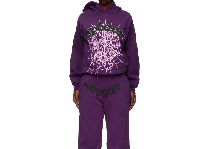 Sp5der Web Hoodie Purple
