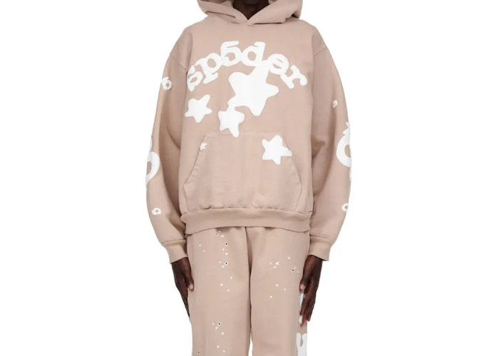 Sp5der Beluga Hoodie Light Brown