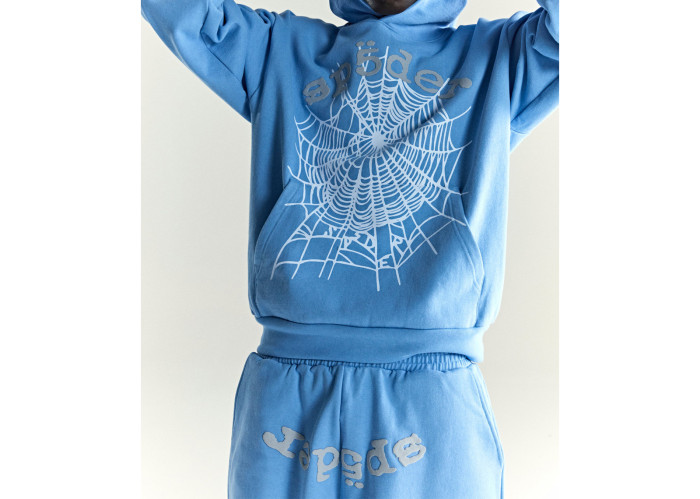 Sp5der OG Web V2 Hoodie Dusty Blue