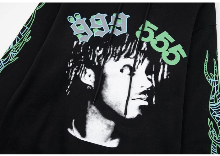 Sp5der Classic Hip Hop Logo Print Hoodie
