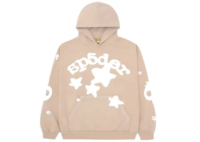 Sp5der Beluga Hoodie Light Brown
