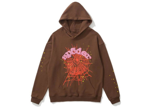 Sp5der Web Hoodie Brown