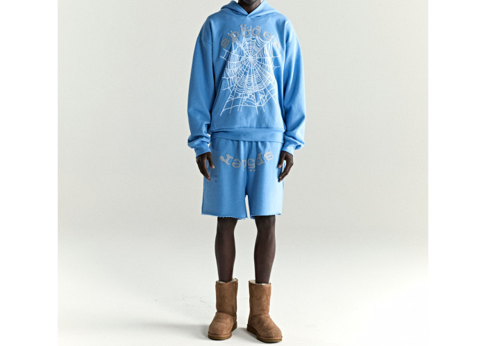 Sp5der OG Web V2 Hoodie Dusty Blue