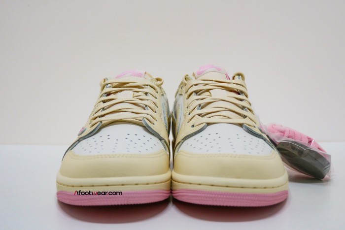 Travis Scott x Air Jordan 1 Low OG “Pink Pack”  Muslin Pink 2026 （A1）