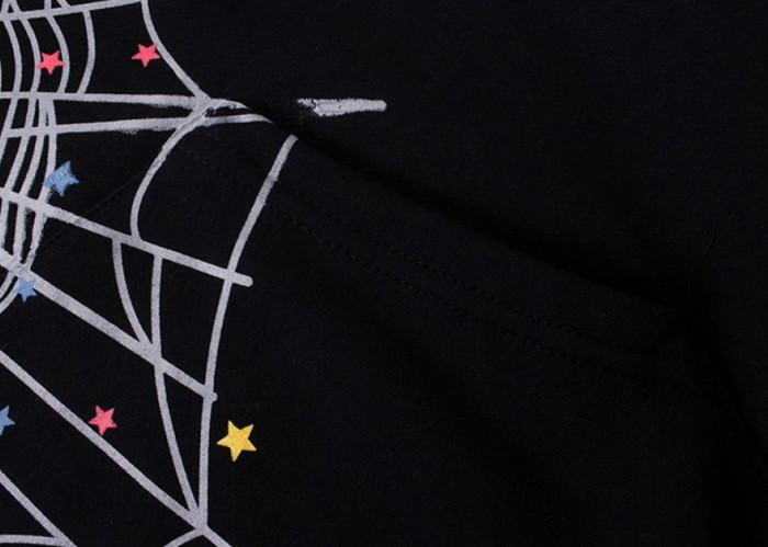 Sp5der Young Thug Web Hoodie Black and Purple