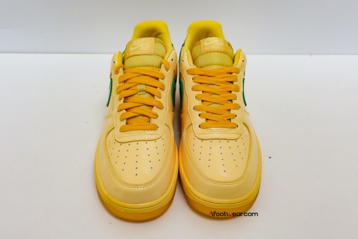 Nike Air Force 1 Low  Patent Leather Topaz Gold Pine