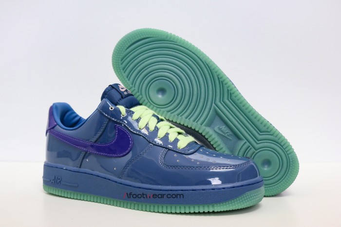 Nike Air Force 1 Low  Patent Leather Mystic Navy Grape Ice