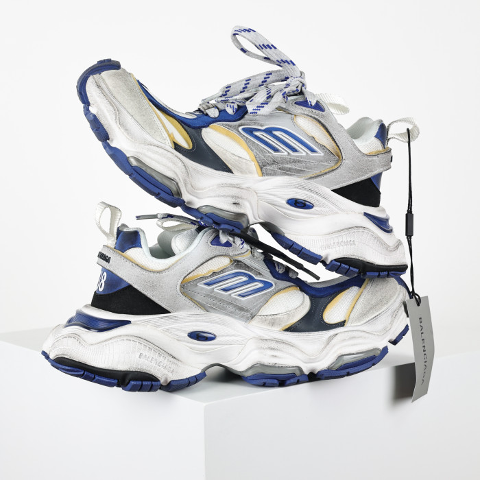 Balenciag* Cargo Sneaker Grey Blue