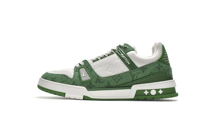 Louis Vuitton Trainer Green Cloth Surface